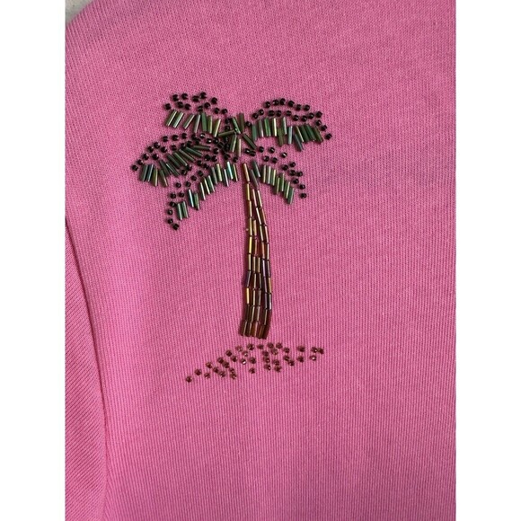 NEW Quacker Factory Sweater Women's Size Large Beach Bikini Sequin Beaded Top - Picture 6 of 7